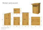 Miniature plan nichoir semi-ouvert